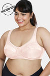 Zivame True Curv Single Layered Non Wired Full Coverage Super Support Bra - Pale Blush Cake Pink — thumbnail 1